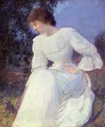 Edmund Charles Tarbell Woman in White, USA oil painting artist